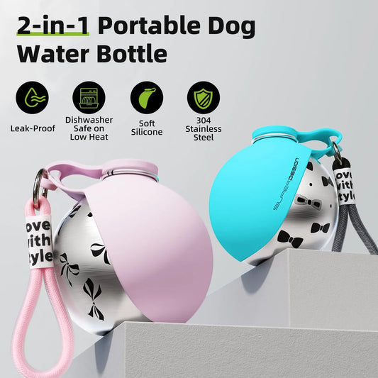 Portable Dog Water Bottle – Leak-Proof Travel Water Dispenser for Dogs
