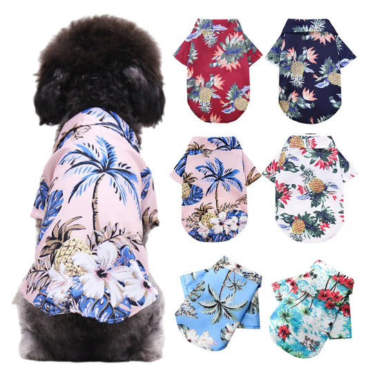 Hawaiian Dog Shirt – Breathable Summer Outfit for Small Dogs